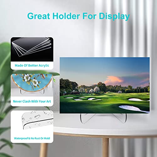 Boloyo 60-Degree Angle Acrylic Plate Display Stand , 6 Inch 2PC Clear Acrylic Display Holder Easel Base for Home Office Kitchen School Art Display - color: 60-Degree Angle, size: 6 inch(2PC)