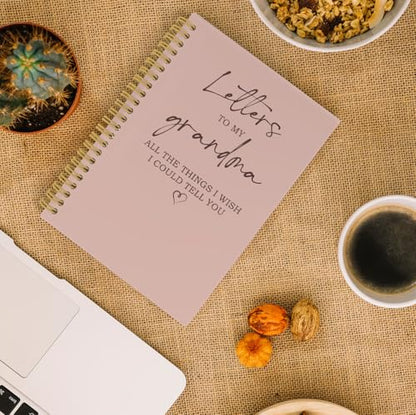 Grandma Memorial Gifts Grief Journal, Letters to My Grandma in Heaven 5.5"x8.3" 164Pages Lined Notebooks College Ruled for Loss of Grandma, In Loving Memory Sympathy Condolences Gifts - color: letters grandson