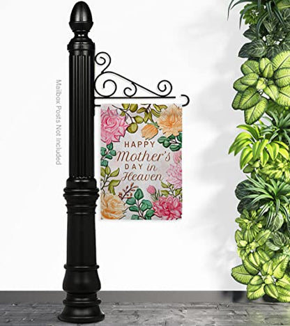 Mother In Heaven Garden Flag - Set Wall Holder Family Mother's Day Mom Mama Grandma Love Flowers Parent Sibling Relatives Grandparent - House Banner Small Yard Gift Double-Sided Made USA 13 X 18.5 - color: Mothers Day Decorations Made in USA