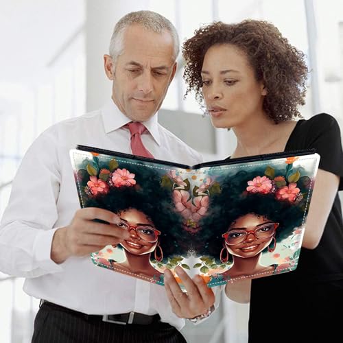 Photo Album 4x6 120 Pockets Photos with Elastic Band, PU Leather Photo Books Small Mini Capacity Picture Album for Family Wedding Anniversary Baby Vacation Pictures, Flower African Girl - color: Flower African Girl