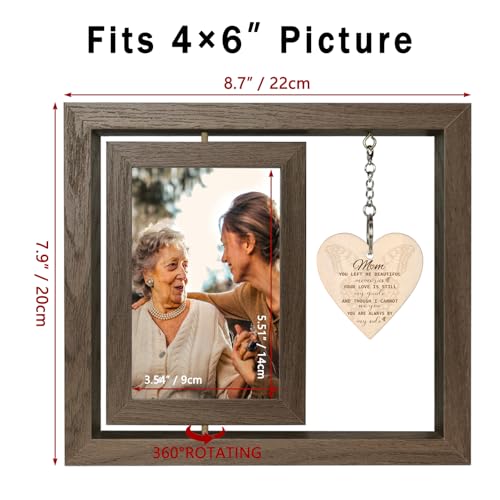 EYITUPC Rotating Mom Memorial Wood Frame Loss of Mother Sympathy Gift - color: Mom
