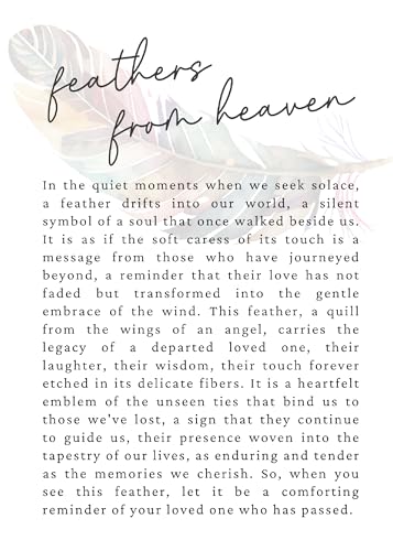 "Feathers from Heaven" Sympathy Windcatcher and A5 Greeting Card - A Comforting Memorial Gift (Sympathy)