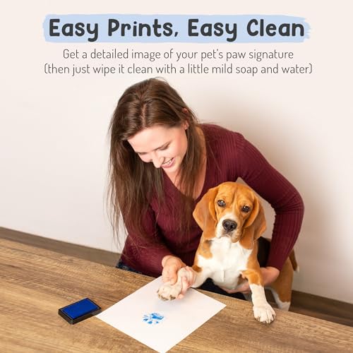 Pet Paw Print Impression Kit | Dog Ink Paw Print Kit | Pet Paw Print Kit | an Easy to Use Paw Print Stamp Pad for Dogs | Contains an Ink Pad for Dog Paw Prints That You Can Treasure (Big Black) - color: Big Black