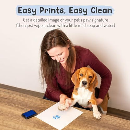Pet Paw Print Impression Kit | Dog Ink Paw Print Kit | Pet Paw Print Kit | an Easy to Use Paw Print Stamp Pad for Dogs | Contains an Ink Pad for Dog Paw Prints That You Can Treasure (Big Black) - color: Big Black