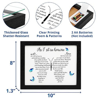 Memorial Gifts LED Shadow Box Sympathy Gift Condolences Grief Butterfly - size: Butterfly