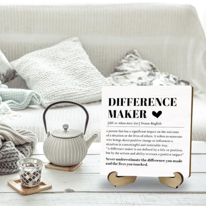 Difference Maker Gifts, Difference Maker Definition Sign, 5x5 Inch - color: Difference Maker