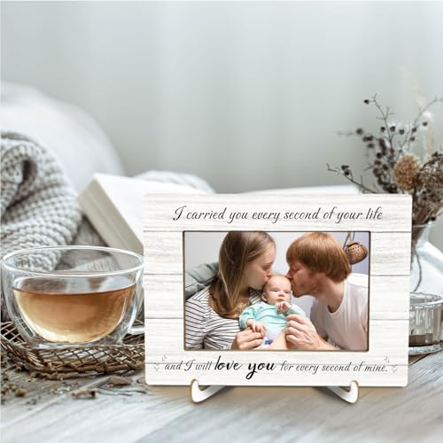 Miscarriage Memorial 4x6 Picture Frame, Loss of Baby Memorial Sympathy Gifts Photo Frame for Mom, I Carried You Every Second of Your Life Wall and Tabletop Display Picture Photo Frames - color: baby02