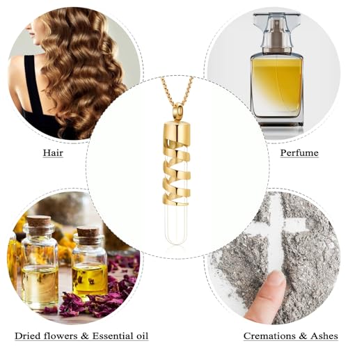 Oinsi Clear Glass Tube Cremation Urn Jewelry Ashes Holder Necklace Keepsake Memorial Pendant Including Box/Fill Kits - color: Customize-Text / Image
