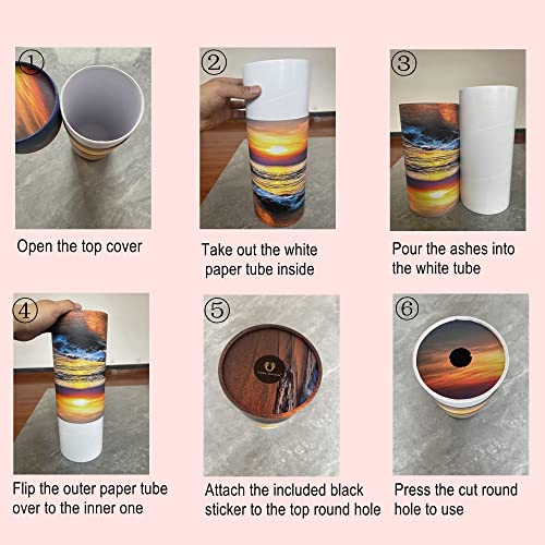 Ocean Sunset Scattering Urn – Biodegradable Scatter Tube for Ashes - Cremation Urn for Adult Ashes (Small) - size: Small