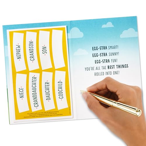 Hallmark Pick-A-Title Customizable Kids Easter Card (Egg-stra Fun) for Son, Daughter, Niece, Nephew, Godchild - style: Egg-stra Fun