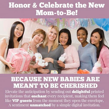 Baby Shower Invites for Girls – Watercolor Pink Floral Cow Baby Shower Invitation Bundle with Diaper Raffle Tickets, Book Request Cards & Envelopes. Set of 20 5X7 Pink Cow Invitation Kit Sets - style: Cow