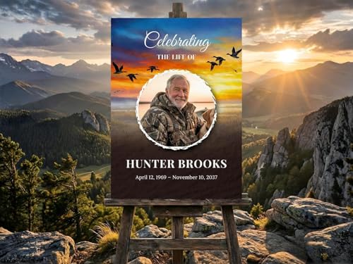 Sky Funeral Welcome Sign, Celebration of Life Welcome Sign, in Loving Memory Sign, Celebration of Life, Celebration of Life Sign, Memorial Sign with Photo,Funeral Welcome Sign #a2 - color: Version #24
