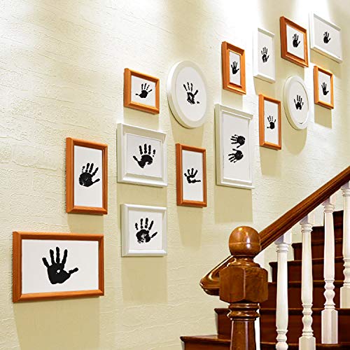 Ink Pad, 5x4'' Washable Non-Toxic Ink Stamp Pad for Baby Footprint Handprint, Black - color: Black