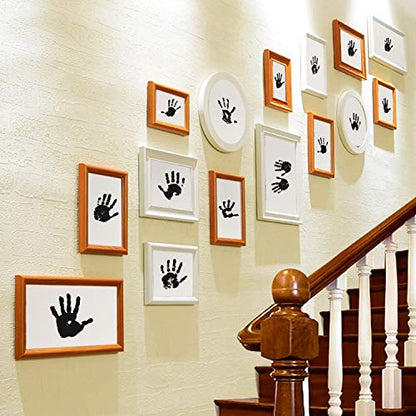 Ink Pad, 5x4'' Washable Non-Toxic Ink Stamp Pad for Baby Footprint Handprint, Black - color: Black