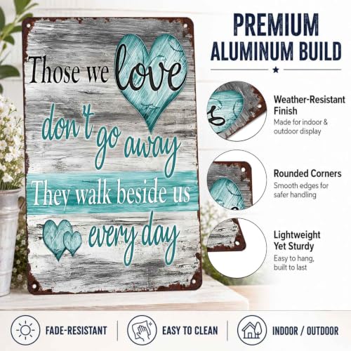Loving Memory Vintage Metal Wall Art Signs 8X12 Inch