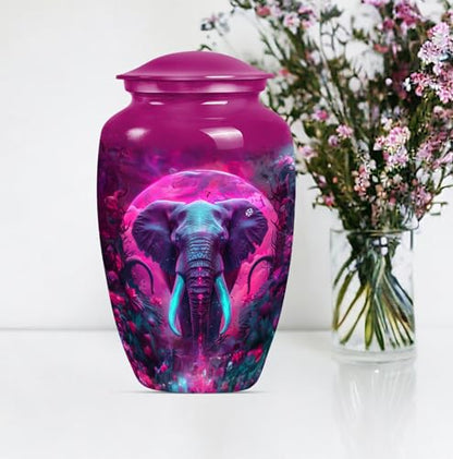 Elephant Family Urn for Human Ashes - color: Elephant, size: 10 Inch + 3 Inch - Pack of 5