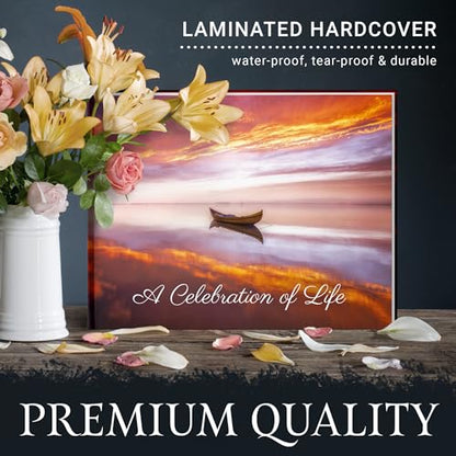 Funeral Guest Book for Your Loved One Funeral Services, Hardcover Celebration of Life Guest Book, Guest Book for Funeral with Memory Share Memory Book for Celebration of Life