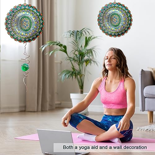 Rich Love Mandala Wind Spinner, 3D Kinetic Wind Spinners Outdoor - color: Mandala Rich Love
