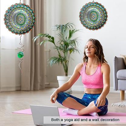 Rich Love Mandala Wind Spinner, 3D Kinetic Wind Spinners Outdoor - color: Mandala Rich Love