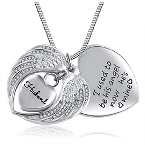 Beydodo Personalized Heart Cremation Urn Necklace for Ashes Always in My Heart Memory Necklace Gift with Funnel Kit - color: Style 2