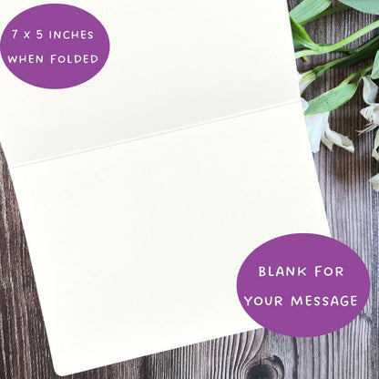 Beautiful Thoroughbred Card (7X5 Inch and Blank Inside for All Occasions) for Birthday, Horse Sympathy, Horse Thank You Cards or as a Horse Wedding Card - 725