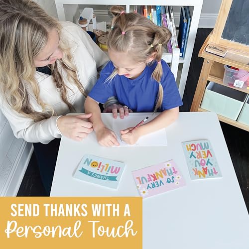 24 Bulk Thank You Cards with Envelopes Blank Cute Thank You Cards | Kraft Colorful 6 x 4 Appreciation Card Birthdays, Baby Shower, Teacher, Small Business, Party Guests, Coworkers & Holidays - style: Retro Colorful 24 pcs