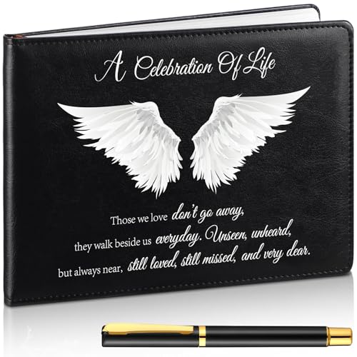 Yingzhao Memorial Funeral Guest Book with Pen 144 Pages Cardinal Funeral Guest Sign in Book for Memorial Service Celebration of Life Party Supplies in Loving Memory(Classic Style) - style: Classic Style