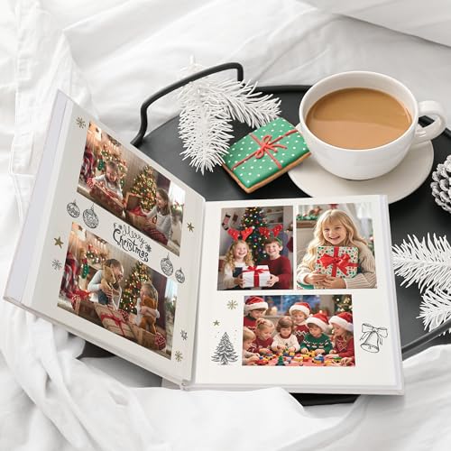 Linen Self Adhesive Photo Album 12x12 60 Pages Beige | Window cover, Scrapbook album, 4x6 5x7 8x10 photos, Wedding, Family moments - color: Beige, size: 60 Pages (30 Sheets), 12 x 12 Inch