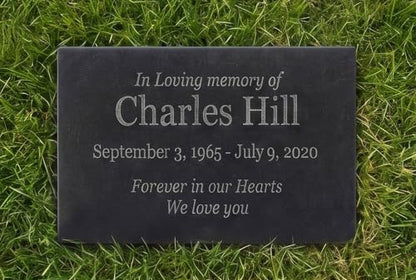PlaqueMaker Grave Markers for Cemetery Headstone Granite