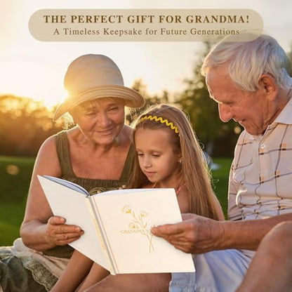 Lanpn Grandma Life Story Book Journal with 260+ Prompts, Linen Hardcover Grandmother Guided Journal Memory Keepsake Book to Fill Out, Birthday Mother's Day Christmas Gift for Grandmas, Beige - color: Beige