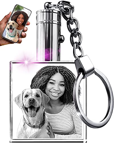 ArtPix 3D Crystal Photo Keychain - Personalized Custom Picture Keepsake - color: Square, size: Medium