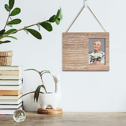 Orchroma Memorial Picture Frame,In Memory of Loved One Gifts,Bereavement Condolences Gifts,I Thought of You Today,4x6 Photo Frame - color: I Thought of You Today