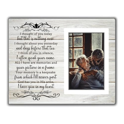 Memorial Gifts Picture Frame - Memory of Mother, Father, Grandma, Grandpa, Grandparents, Memorial, Remembrance Photo Frame for Loved One, Wall Table Picture Frames Sympathy Loss relative Gift
