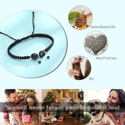 Cremation Jewelry Heart Ball Urn Bracelet for Ashes Adjustable Bangle Rope Braided Bracelet Stainless Steel Memorial Bracelets Keepsake Jewelry Gifts for Women Girls - color: Brother