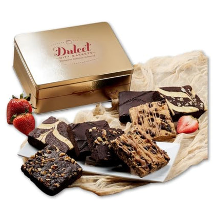 Dulcet Gourmet Food Gift Basket, Great Gift - Includes: Chocolate Brownies, Walnut Brownies, Chocolate Chip blondes, ideal gift idea by Dulcet Gift Baskets - style: All Occasions