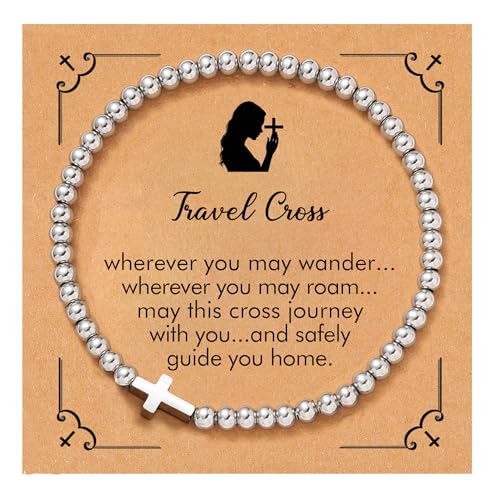 RZKING Cross Bracelet for Women, Christian Gifts for Women Friends Mom - style: Travel