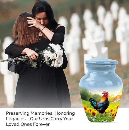 Rooster Urn for Ashes for Women, Mini Urns for Human Ashes, Keepsake Urns for Human Ashes Adult Man, Urn for Ashes Adult Female(Size - 3inch, 4 Pcs) - size: Keepsake-4pc