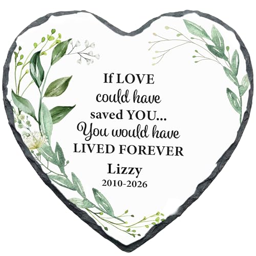 Personalized Pet Memorial Stone, If Love Could Have Saved You Heart Plaque, Horse, Dog or Cat Loss Gift (S-013) - color: S-013