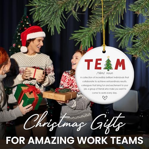 TEEZWONDER Team Gifts for Employees Coworkers - Christmas Ornaments 2026 - color: Team