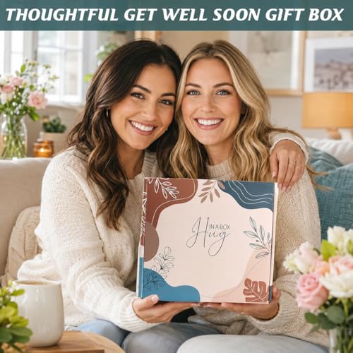 Get Well Soon Gift Baskets for Women, Surgery Recovery Care Package, Sympathy Gifts for Loss of Loved One, Thoughtful Care Package for Mom Her Wife Friends - color: Cream