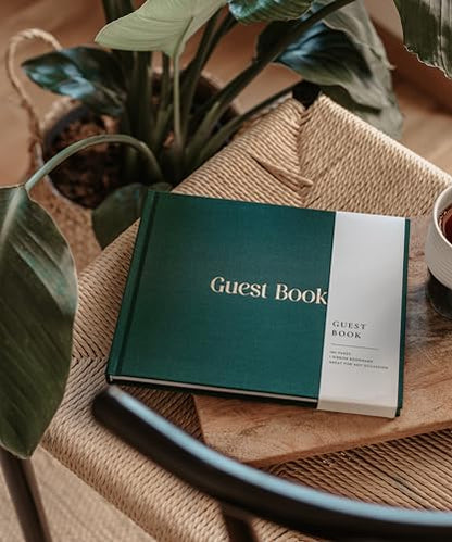 Lamare Wedding Guest Book – Photo Guest Book for Wedding Reception Party - color: Green