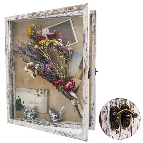 13x16 Wedding Bouquet Shadow Box Display Case,,White - color: White, size: 13*16