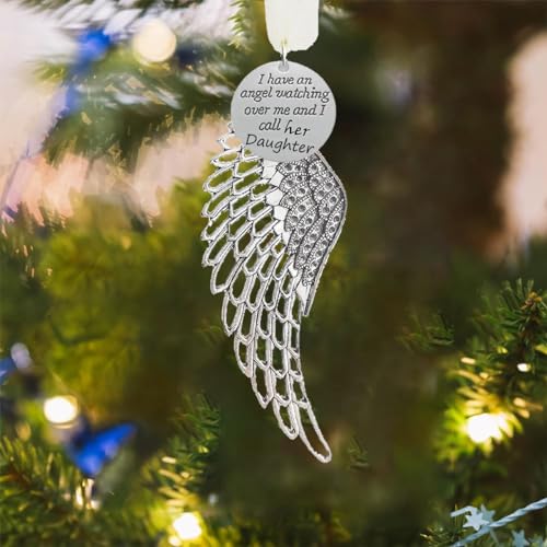 Memorial Ornaments Christmas Single Wing, Loss of Loved one Sympathy Gifts,Memorial Ornaments for Loss of Loved Dad(Daughter) - color: Daughter, size: single wing