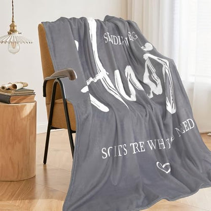 Get Well Gifts for Women Men, Inspirational Hug Blanket 50"X60" - color: Grey-big Hug
