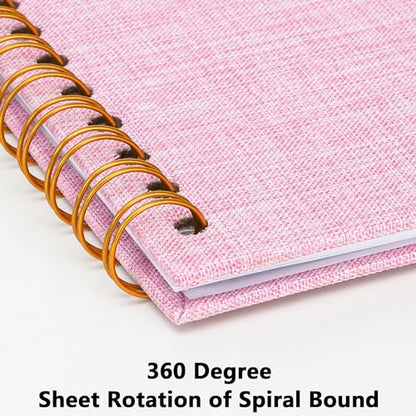 Scrapbook Photo Album, Linen Covered, 10x10 Inches, 20 Sheets/40 Pages | Hardcover Kraft White Pages, Wedding Guest Book, Travel Memory Book, Christmas, Baby Shower Keepsake, Family Album - color: Pink, size: 10x10 Inch 40 Pages