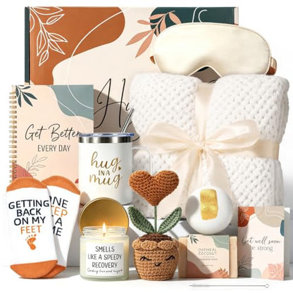 11PCS Self Care Gift Basket, Sympathy Care Package for Women - color: Cream Beige