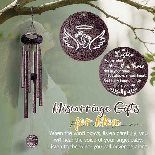 Miscarriage Gifts for Mothers, 25'' Loss of baby Sympathy Wind Chimes,infant loss memorial gifts,Bereavement,Condolence,Remembrance Gift,Miscarriage Keepsake for Mom,Windchimes in Memory of angel baby