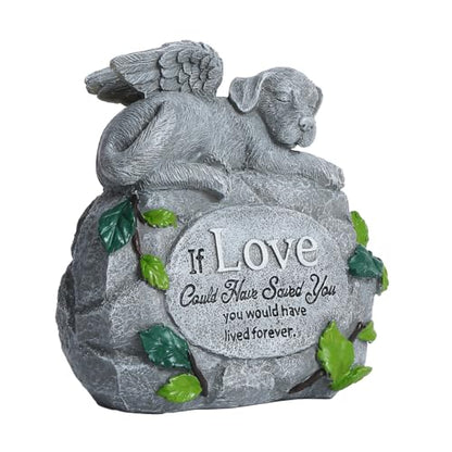 Dog Memorial Gifts for Loss of Dog - Forever My Guardian Angel Garden Dog Memorial Stone，Dog Passing Away Sympathy Gifts - Thoughtful Pet Loss Sympathy Gifts