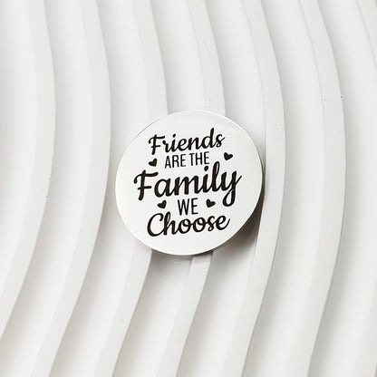 RFTWXHPN Long Distance Relationship Friendship Gifts for Women Men Pocket Hug Tokens Christmas Gift for Boyfriend Girlfriend - color: Friends Are the Family We Choose
