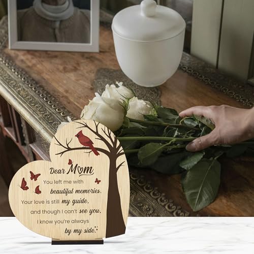 Memorial Plaque for Loss of Mother Wooden Sympathy Sign in Loving Memory of Mom Bereavement & Condolence Gift - color: Loss of a Mother